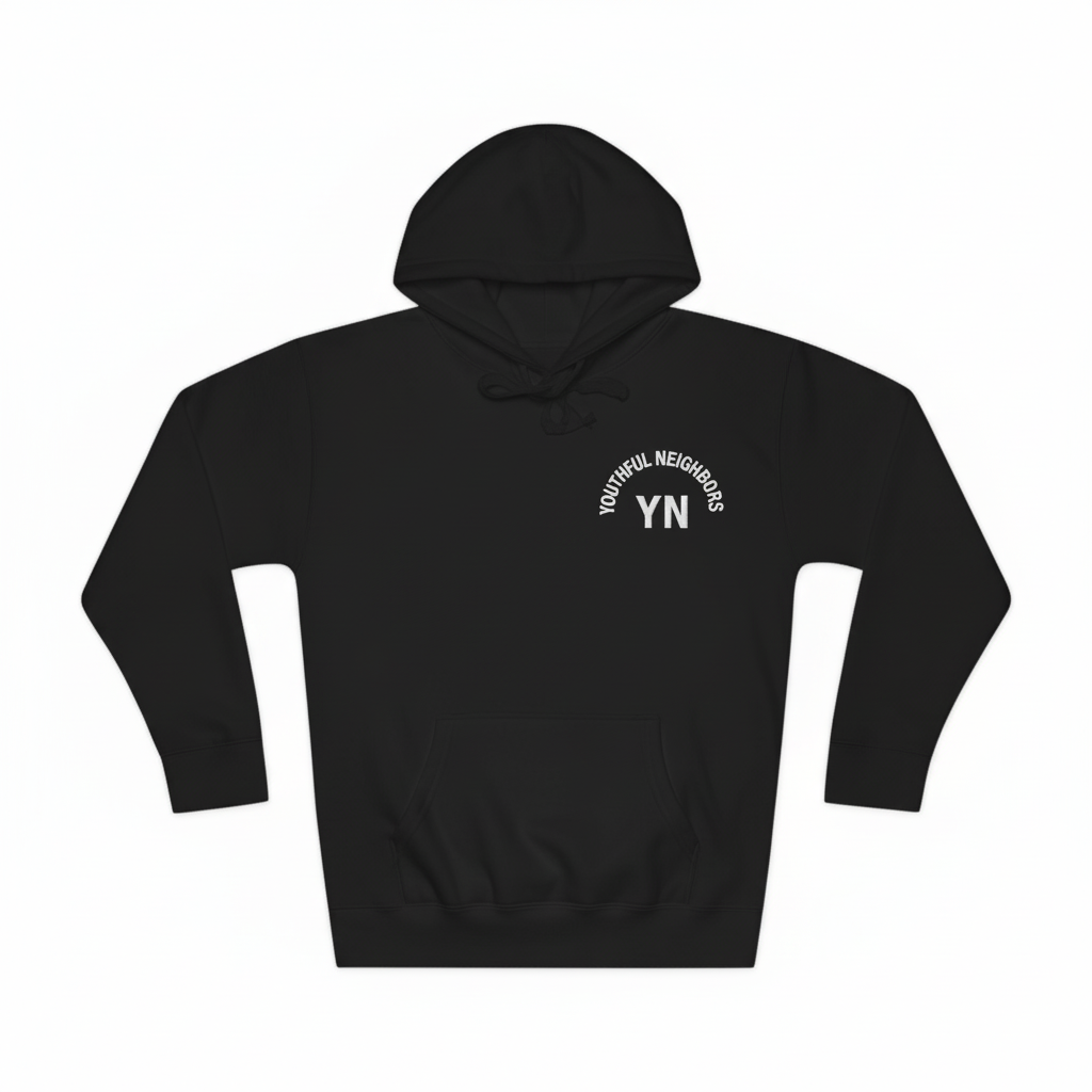 Youthful Neighbors Fleece Hoodie - Black