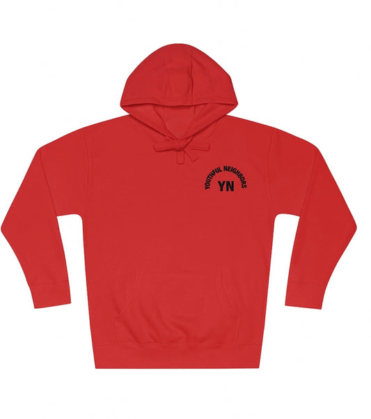 Youthful Neighbors Fleece Hoodie - Red
