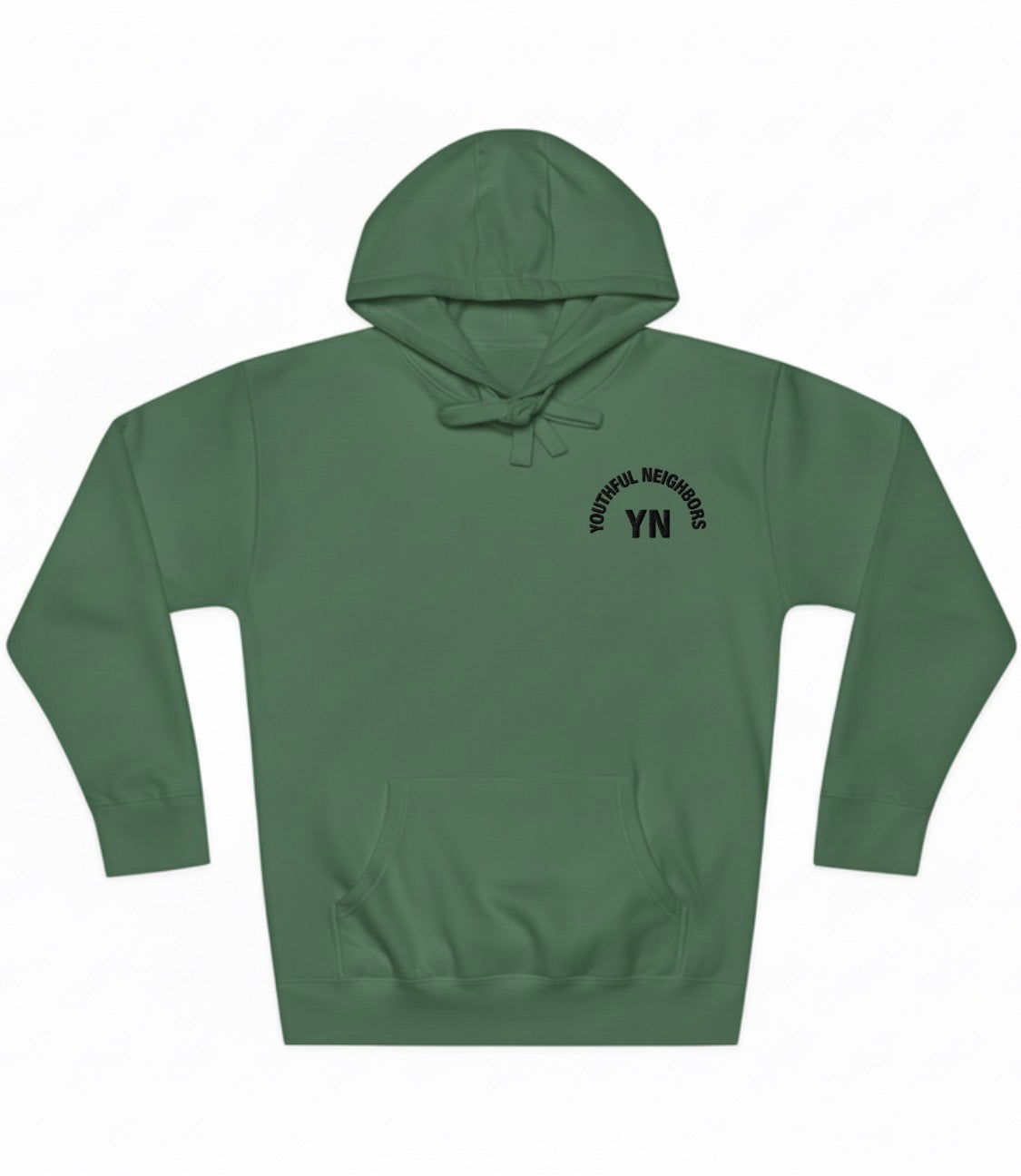 Youthful Neighbors Fleece Hoodie - Green