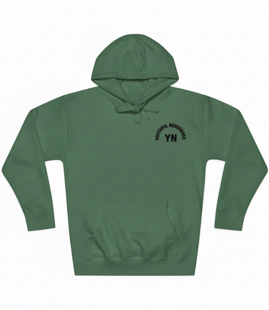 Youthful Neighbors Fleece Hoodie - Green