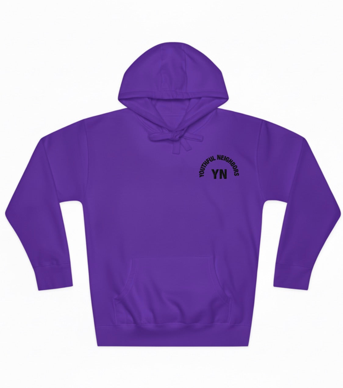 Youthful Neighbors Fleece Hoodie - Purple