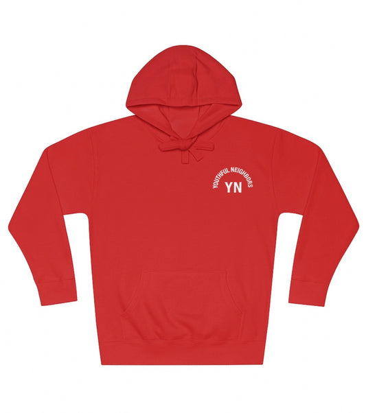 Youthful Neighbors Fleece Hoodie - Red