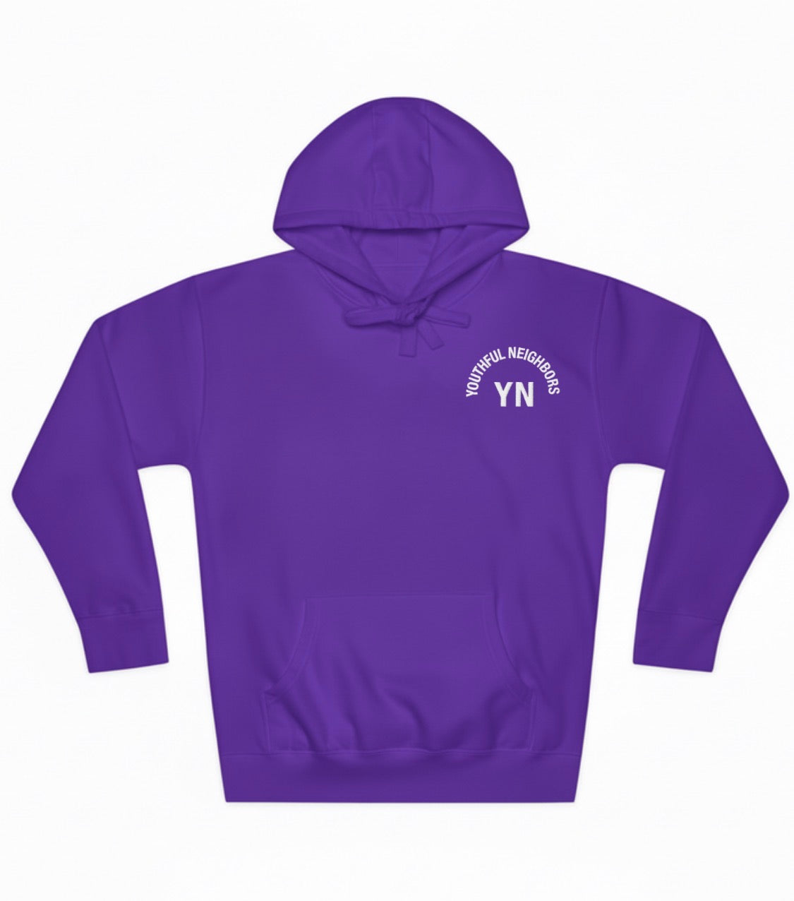 Youthful Neighbors Fleece Hoodie - Purple
