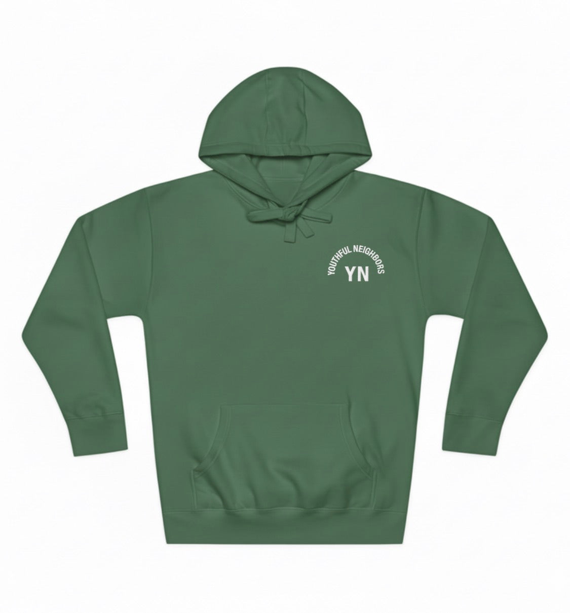 Youthful Neighbors Fleece Hoodie - Green