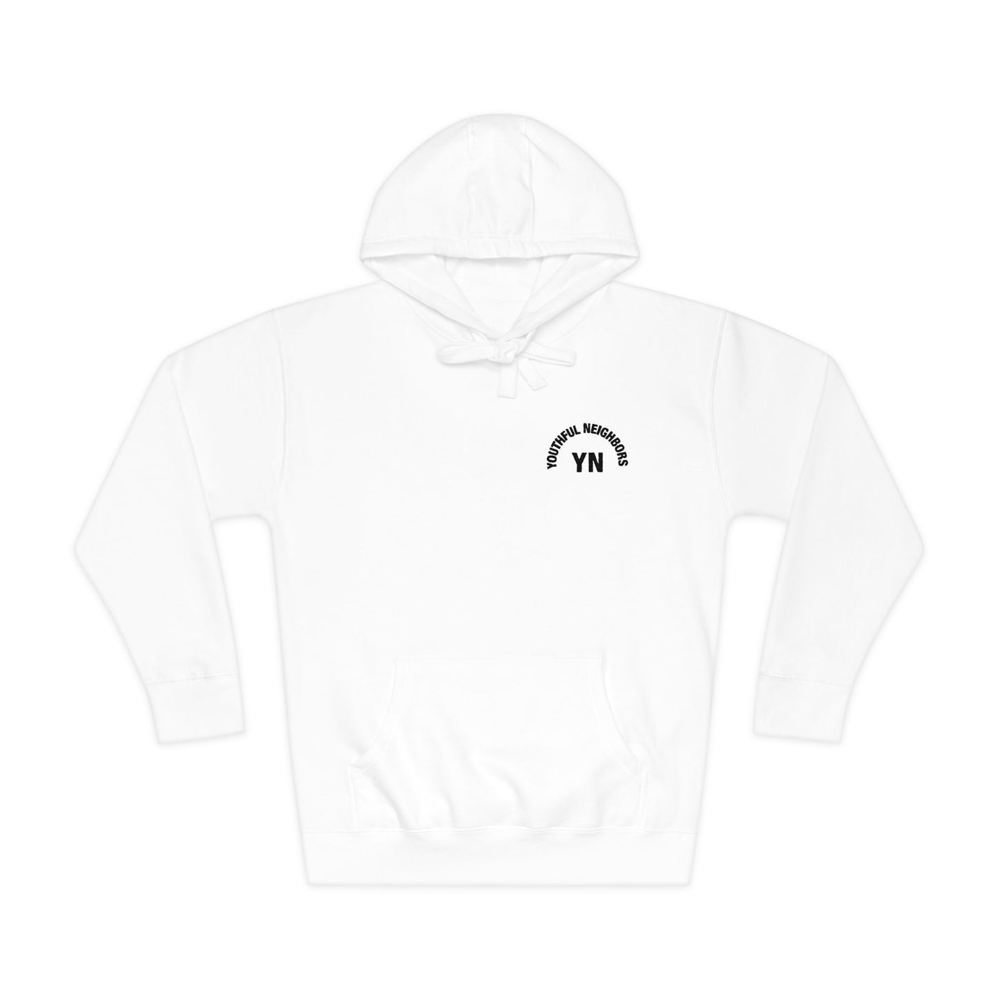 Youthful Neighbors Fleece Hoodie - White